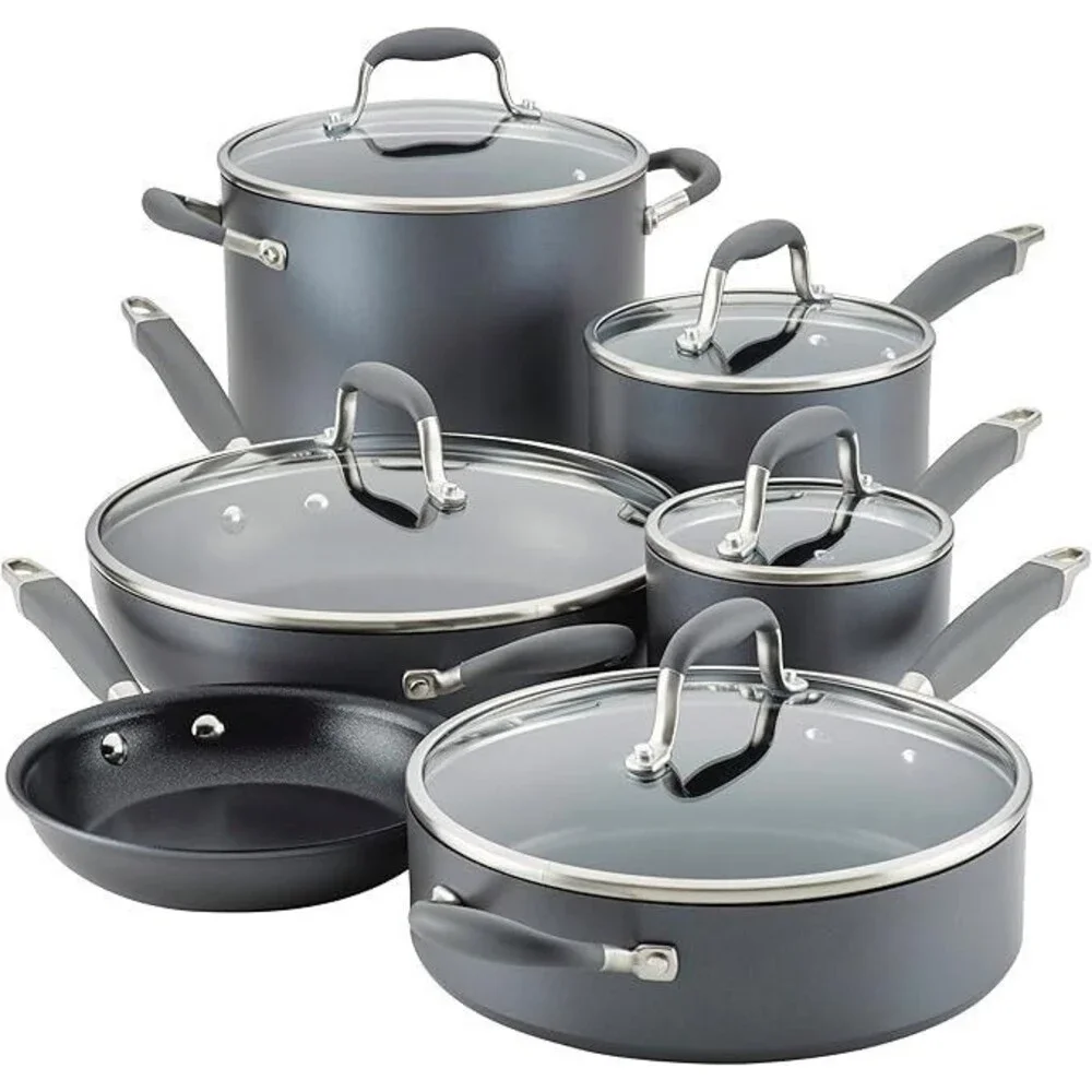 Anolon 84631 Advanced Home 11-Piece Cookware Set - Moonstone